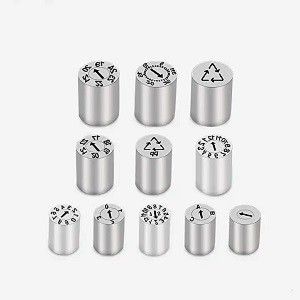 Estampillas de fecha de tamaño personalizado de 3 niveles - Pinos de marcado de moho de acero inoxidable SUS420