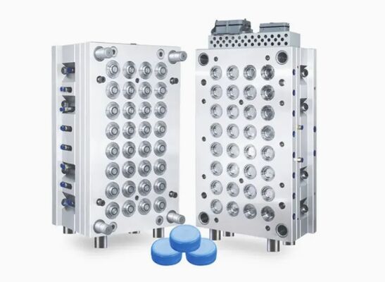 Molde de inyección de tapa a presión multiconcavidad para la fabricación de tapas de botellas de plástico